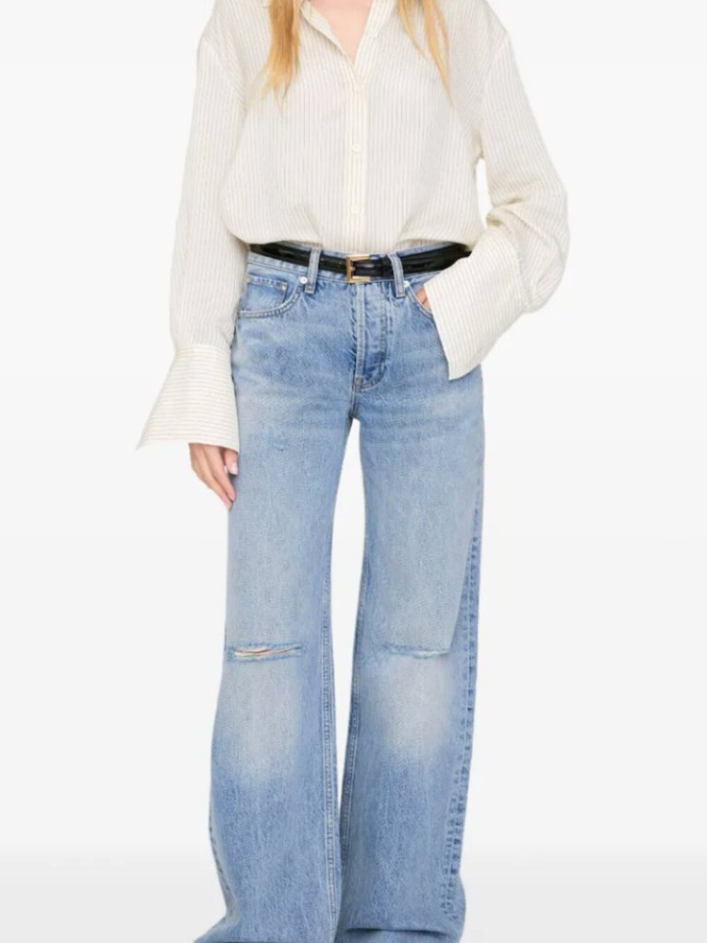 ANINE BING Bridget striped shirt